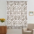 thumbnail image 3 of Farmhouse Brown Sheer Curtains 108 Inches Extra Long, Vintage Flower Leaf Botanical Plant Light Filering Curtains, Privacy Drapes Simi Floor to Veiling Curtain for Living Room Large Window Treatment, 3 of 9