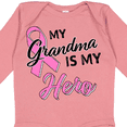thumbnail image 4 of Inktastic My Grandma is My Hero Breast Cancer Awareness Boys or Girls Long Sleeve Baby Bodysuit, 4 of 5