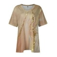 thumbnail image 4 of TQWQT Women's Plus Size Tops Cute Summer Floral Top Womens V Neck Tunic Short Sleeve Tops Dressy Casual Blouses Plus Size Womens Clothes, 4 of 6