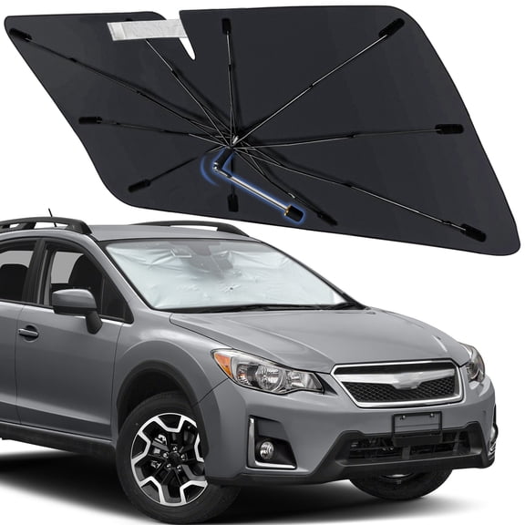 Windshield Sun Shade Umbrella for Subaru Crosstrek 2013-2017, Foldable Car Sunshade for Front Window with 360° Rotating Shaft, Custom-Fit Parasol para Carro for UV Blocking & Heat Reduction