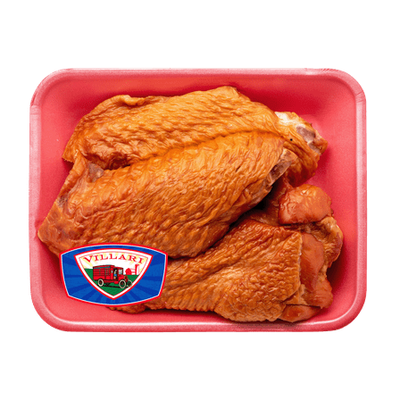 Villari Brothers Hickory Smoked Cut Turkey Wings, Gluten Free, 1.75lb -2.5lb Tray Pack