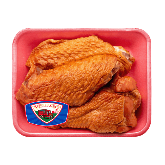 Villari Brothers Hickory Smoked Cut Turkey Wings, Gluten Free, 1.75lb -2.5lb Tray Pack