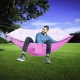 thumbnail image 4 of COM1950s Camping Hammock with Mosquito Net, Portable Double/Single Travel Hammock Insect Netting 210T Nylon Hammock Swing for Backyard Garden Camping Backpacking Survival Travel (Pink), 4 of 8