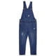thumbnail image 1 of Overol de Mezclilla Para Niños Pequeños, con Agujeros Rotos y Banda Elástica en el Interior, Ropa de Trabajo, Azul, 8-9 Años, 1 of 5
