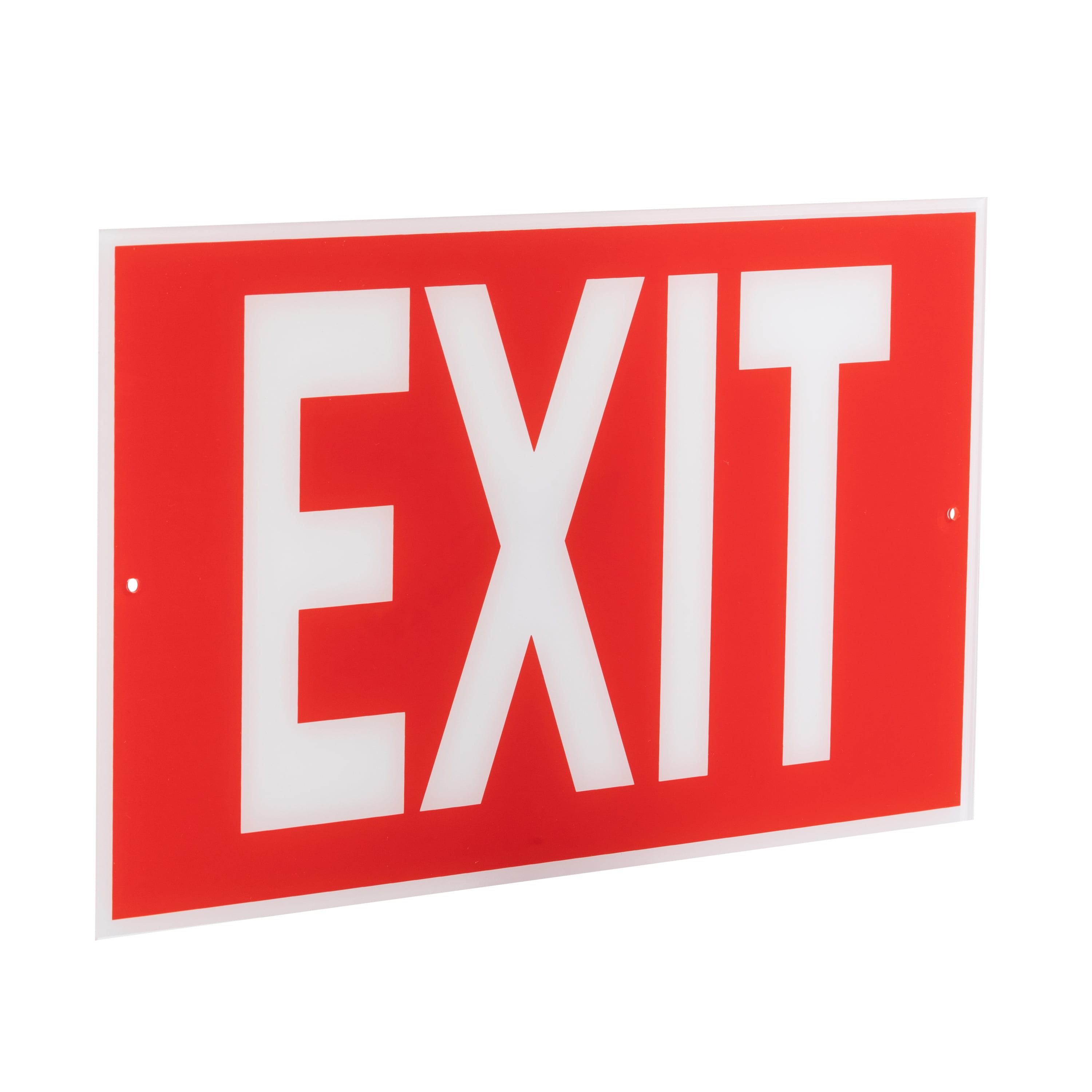 (3 pack) Pen+Gear 7x12 inch Exit Sign - Durable Acrylic, High Visibility Red with White Text, Emergency Use
