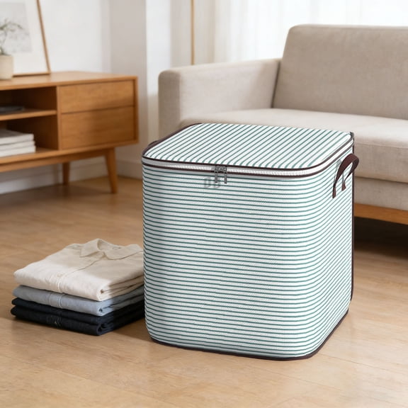 Lzobxe Fabric Cube Organizers and Storage with Zippers and Lids, Large Collapsible Stackable Storage Bags Dresser for Dorm Home, Office, Bedroom