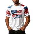 thumbnail image 3 of America 250 Shirts for Men Men's Independence Day Printed Short Sleeve Casual Summer Festival Tee Mens 4Th of July T Shirts White L, 3 of 4