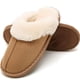 thumbnail image 1 of Pantuflas para hombre y mujer, pantuflas cálidas de piel sintética para invierno, pantuflas suaves y planas de felpa, antideslizantes para exteriores/interiores, con super Fokelyi LL-0807-1, 1 of 6