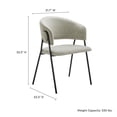 thumbnail image 3 of Side Dining Chair, Set of 2, Black, Fabric, Bar Pub Cafe Bistro Dining Kitchen Hospitality Restaurant, Modern Contemporary, HB37471, 3 of 10