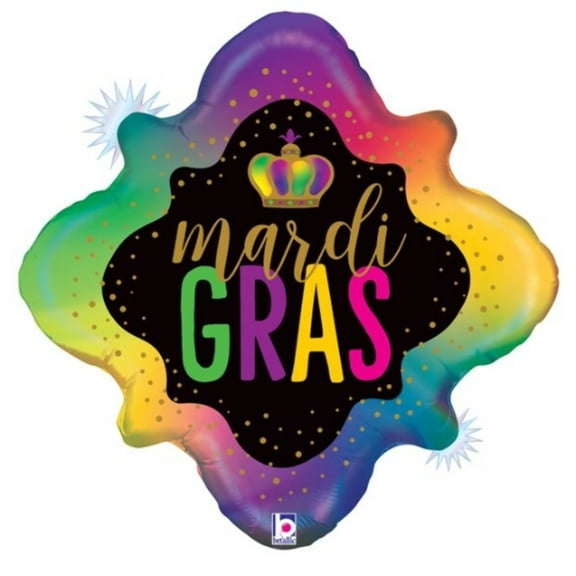 29" OPAL MARDI GRAS Balloon • Large Shape Foil Mylar Balloon • Party Supplies Decorations Foil Mylar Balloon