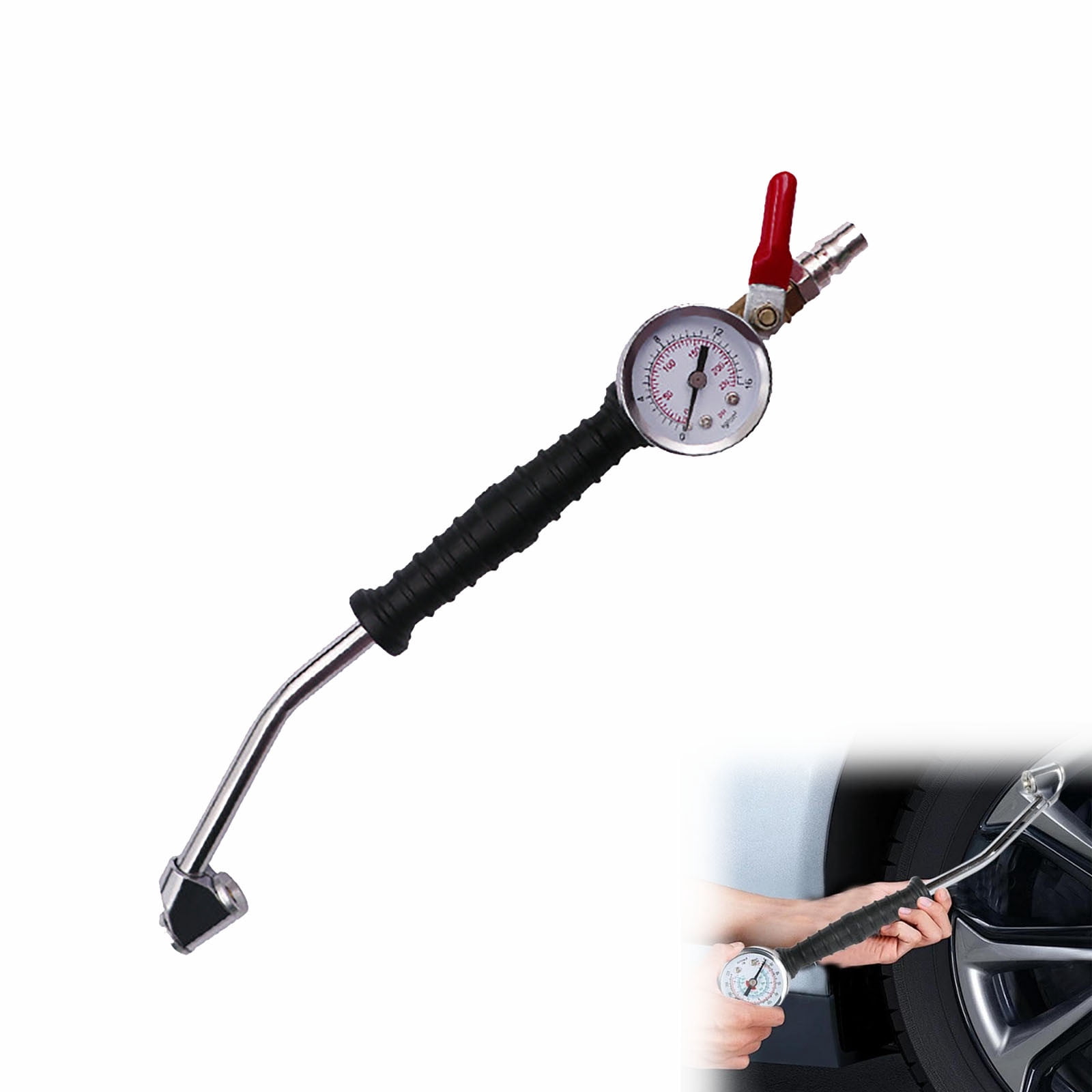 IROINID Back to School Supplies,School Essentials,Heavy-Duty Tire Inflator with Pressure Gauge
