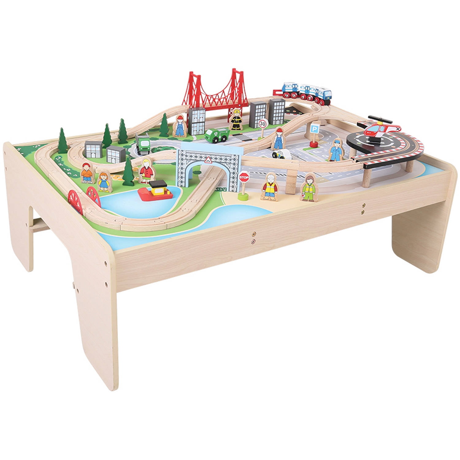 BigJigs Rail City Toy Train Table - Walmart.com - Walmart.com