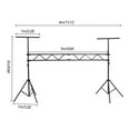 thumbnail image 2 of Miumaeov Pro Audio DJ Lighting Tripod Stand & T Bar 9.84FT Truss Trussing DJ Booth Kit, 2 of 11