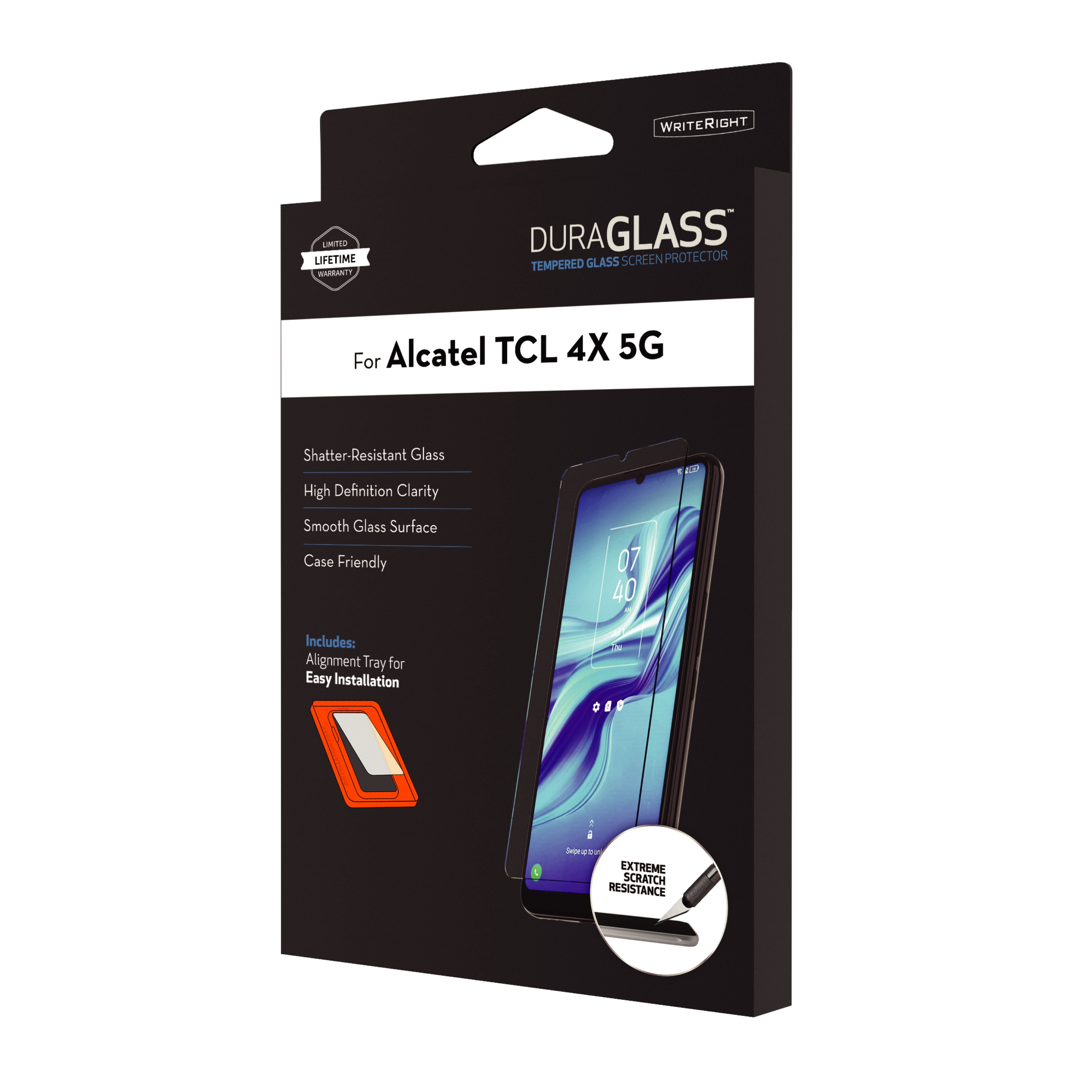 50Pcs for TCL 406s Screen Protector HD Shatterproof Tempered Glass