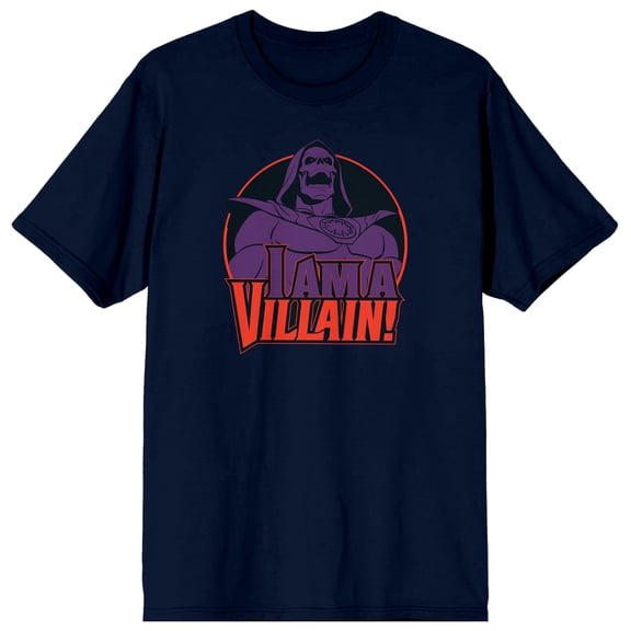 Masters Of The Universe Skeletor I Am A Villain Adult Navy Crew Neck Short Sleeve T-shirt - Small