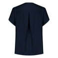 thumbnail image 7 of Mittory Womens Shirts Casual Short Sleeve Tees Dressy Casual Patel Blouses V Neck Summer Tops, 7 of 7