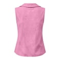 thumbnail image 6 of RQYYD Womens Collar Eyelet Trim Sleeveless Blouse Casual Slim Fit Tank Top for Daily Wear, 6 of 7