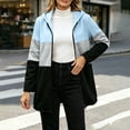 thumbnail image 5 of MaFYtyTPR Women's Color Block Hoodies Zip Up Long Sleeve Hooded Sweatshirts Loose Fit Casual Coat with Pockets, 5 of 6