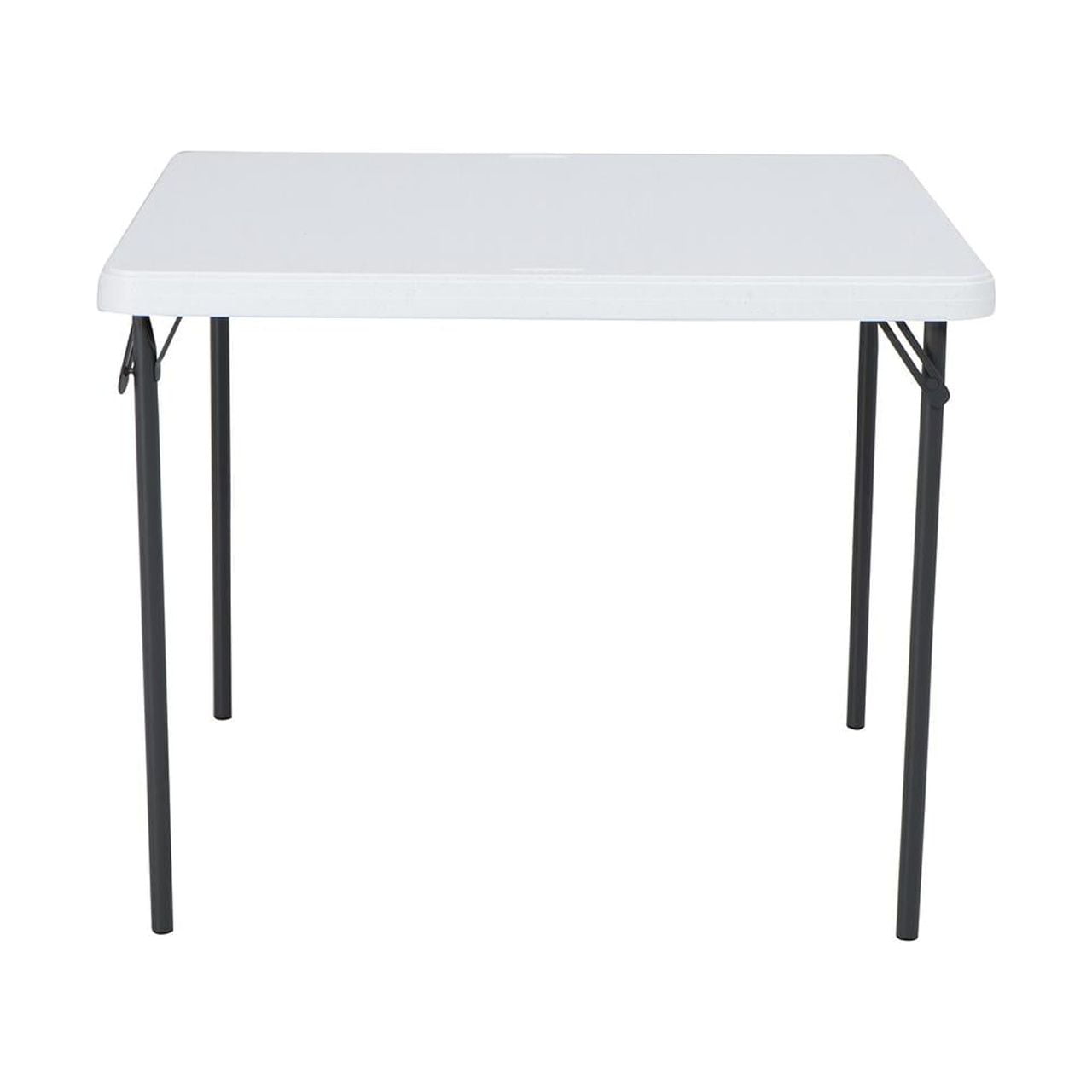 Lifetime 37 inch Square Folding Table, Indoor/Outdoor Commercial Grade,  White Granite (80783)