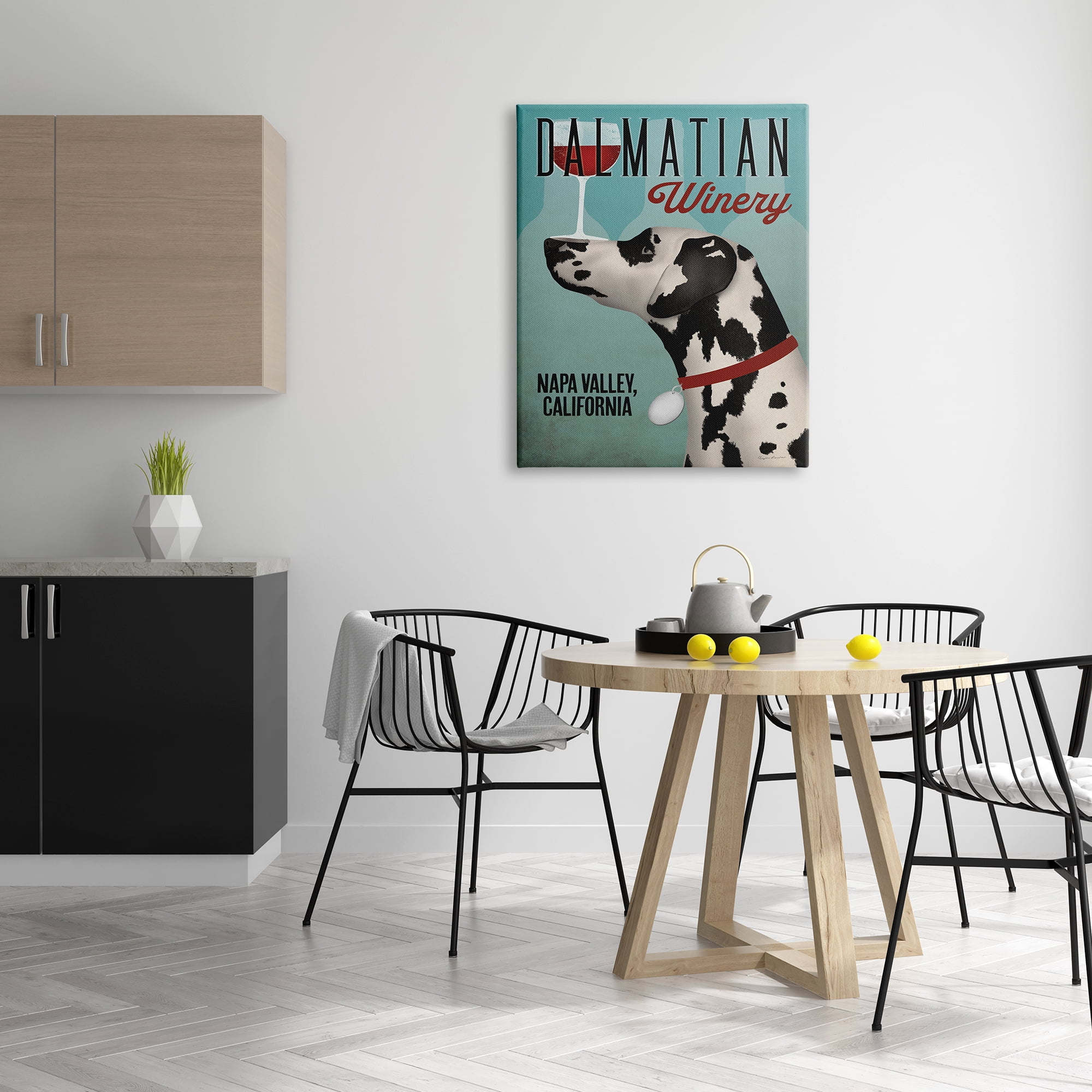 Stupell Industries Vintage Dalmatian Winery Animals & Insects Painting Gallery Wrapped Canvas Print Wall Art, 30 x 40