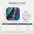thumbnail image 3 of Vsdgher Colorful Plant Wolf Print Car Windshield Sun Shade, Reflective Sunshade Window Sunshade Sun Visor Protector Fit for Cars,Trucks,SUVs-Large, 3 of 6