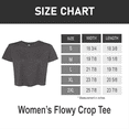 thumbnail image 2 of BELLA + CANVAS Flowy Crop Tee for Women, Short Sleeve Crewneck T-Shirt, Dark Grey Heather, S, 2 of 4