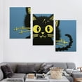 thumbnail image 4 of Nawypu Black Cat Fish Bone Canvas Poster Wall Art Painting Aesthetic Custom Picture for Home Restaurant Office Decor 12''x16''X3 Panels, 4 of 4