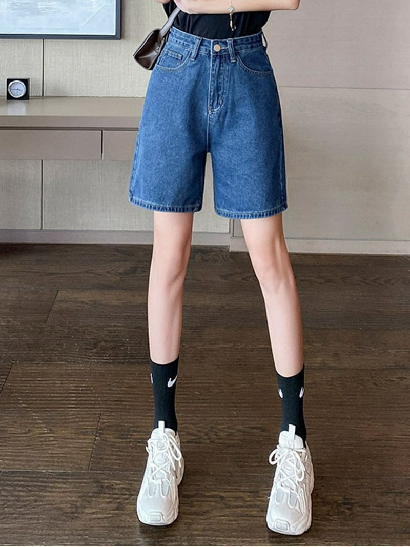 Summer Thin Baggy Half Length Denim Shorts Korean Vintage