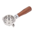 thumbnail image 2 of Stainless Steel 58mm Double 58mm Double Spouts Portafilter Solid Wood Handle Coffee Maker Component for Coffee Machines Stainless Steel Filter Basket Wood Handle Double Spouts, 2 of 8