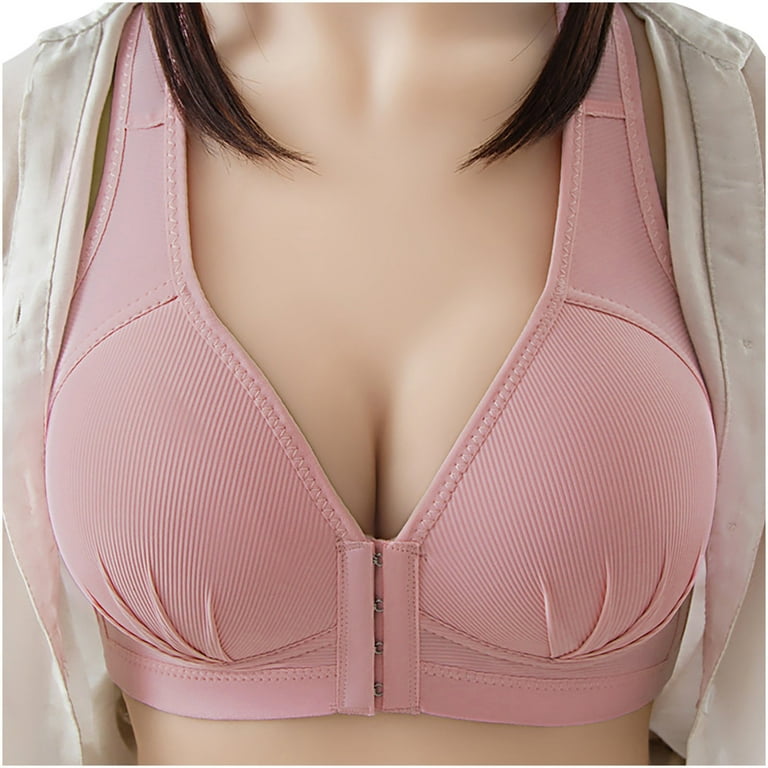 DORKASM Front Closure Bras for Women Clearance 34 B Push Up Plus Size  Breathable Padded Front Closure Bras for Women Pink M