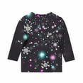 thumbnail image 4 of YUNAFFT Girls Christmas Print Casual 3/4 Sleeve Round-Neck Blouses & Shirts Cotton-Like Comfort Fit Elastic 4-14Y, 4 of 7