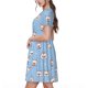 thumbnail image 2 of Easygdp French Bulldog Head para Vestido Transpirable de Mujer, Vestido Suelto de Manga Corta con Pliegues y Bolsillos para el Verano, 2 of 6