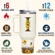 thumbnail image 5 of Vaso SUFAVN con diseño de girasoles con monograma, 1,2 L, para mujer, 5 of 7