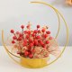 thumbnail image 1 of Cesta de flores de hierro con forma de fruta de la fortuna de Año Nuevo, frutos rojos de acebo, adornos de flores artificiales para el escritorio del hogar para inauguración de la casa, 1 of 5