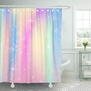 KSADK Unicorn with Rainbow Mesh Mystical Universe in Princess Colors Fantasy Gradient Bathroom Shower Curtain 60x72 inch