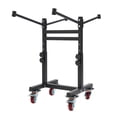 thumbnail image 6 of Adjustable Floor Standing Folding Chair Cart with 4 Wheels Folding Chair Rack Folding Chair Storage Trolley, 6 of 15