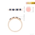 thumbnail image 4 of ANGARA Natural Half Eternity Seven Stone Sapphire and Diamond Wedding Ring in 14K Rose Gold for Women (Size-2.5mm) | September Birthstone, Anniversary, Jewelry Gift for Women | Natural Sapphire Ring, 4 of 9