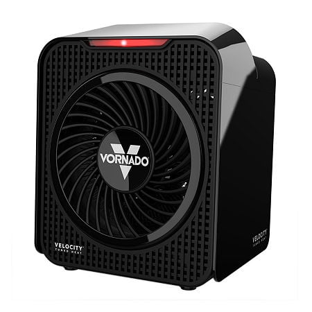 

Velocity One 750-Watt 2559 BTU Personal Electric Space Fan Heater 2 Heat Settings Advanced Safety Features Black