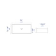thumbnail image 5 of ALFI Brand ABC902-W 24 in. Modern Rectangular Above Mount Ceramic Sink, White, 5 of 5
