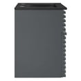 thumbnail image 5 of Wall Mount Sink Vanity Cabinet, Grey Gray Black, Wood, Mid Century Hotel Bedroom Bathroom, Modern Contemporary HB33664, 5 of 9