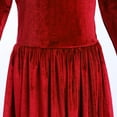thumbnail image 6 of IBTOM CASTLE Kids Little Girls Maxi Velvet Dress with Pockets Long Sleeve Casual Pageant Party Evening Gown 9-10 Years Red, 6 of 8