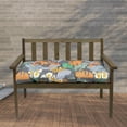 thumbnail image 6 of 51 inch Waterproof Indoor/Outdoor Garden Bench Seat Cushions, Patio Bench Soft Rocking Chairs Pad for Garden Furniture Porch Wicker Loveseat Settee, Multi-floral, 6 of 13