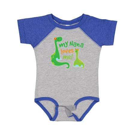 

Inktastic My Nana Loves Me Grandson Gift Baby Boy Bodysuit