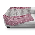 thumbnail image 3 of Pink Floral Soft Flannel Fleece Throw Blanket, Vintage Spring Blooms Stripes and Oriental Damask, Cozy Plush for Indoor and Outdoor Use, 60" x 80", Pink Grey and Magenta, by Ambesonne, 3 of 6