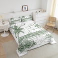 thumbnail image 4 of Erosebridal Palm Tree Comforter Sets Queen Size,Ocean Beach Bedding Queen Comforter Set,Botanical Decoration,Reversible,Ultra Soft,3-Piece, 4 of 8