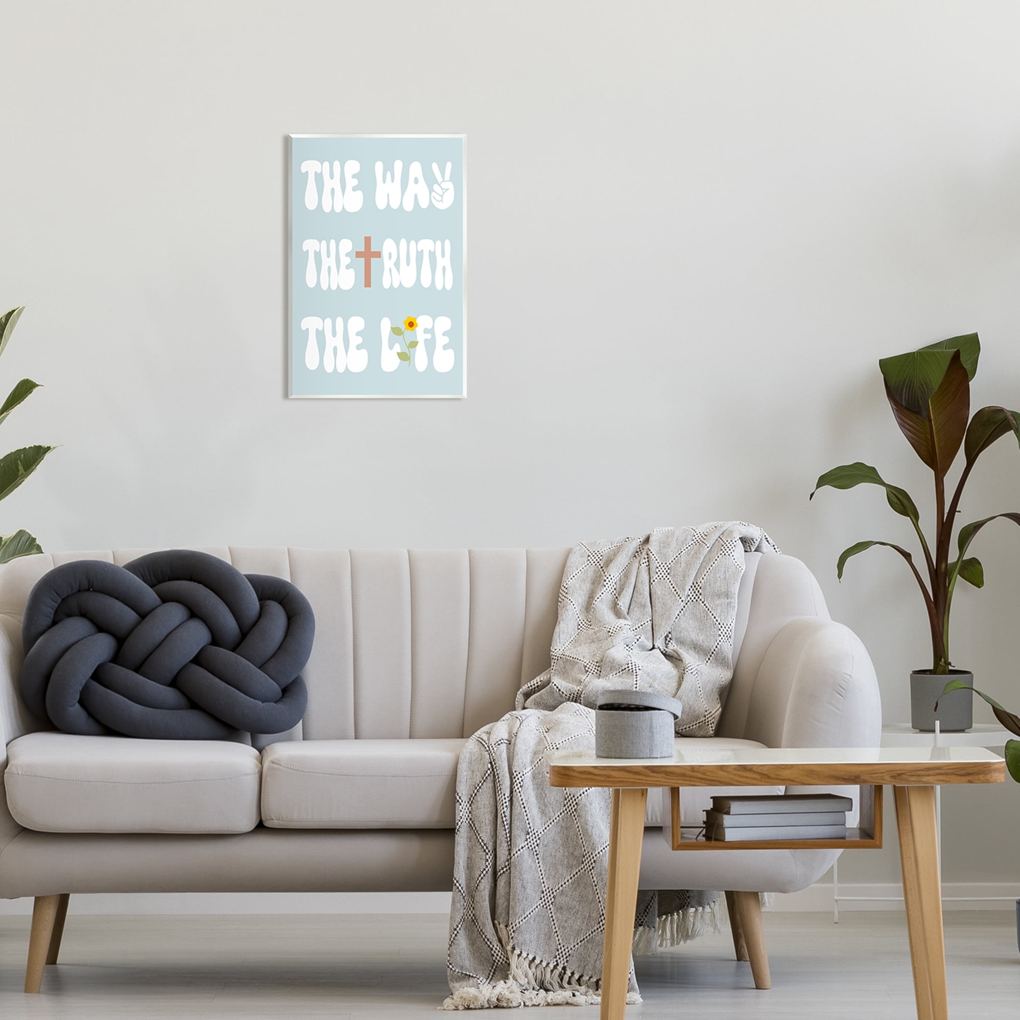 Stupell Industries Retro Religious Phrase Botanical & Floral Painting Unframed Art Print Wall Art, 13 x 19