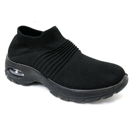 

Women s Sock Sneakers Mesh Air Cushion Platform Fashion Walking Slip on Shoes