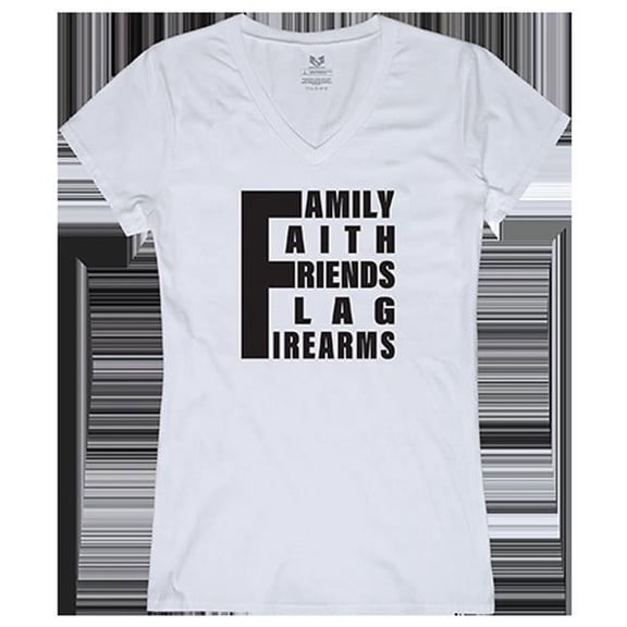Rapid Dominance 5 Things YDMW 1 Graphic V-Neck T-Shirts, White - Large
