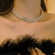 thumbnail image 2 of Gargantilla Collares Gargantilla de diamantes de plata Pulsera Pendientes de cristal Conjunto de collar para mujer Conjunto de joyería de boda de fiesta de diamantes de imitación sexy, 2 of 5