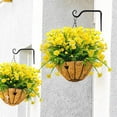thumbnail image 4 of Viworld 10 Bundles Outdoor Artificial Daisy Fake Flowers UV Resistant Plants, Faux Plastic Greenery for Indoor Hanging Plants Garden Porch Window Box Home Wedding Farmhouse Decor (Yellow), 4 of 7
